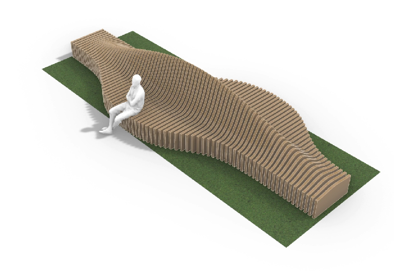 Wavy bench
